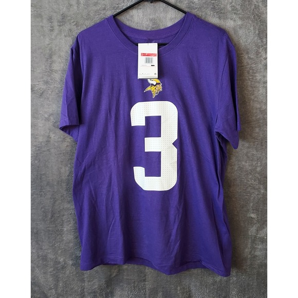 NWT  Nike Adult Men's Medium #3 Jordon‎ Addison Purple Minnesota Vikings T Shirt - Picture 4 of 12